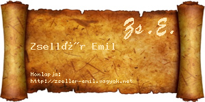 Zsellér Emil névjegykártya