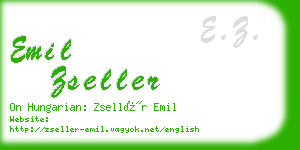 emil zseller business card